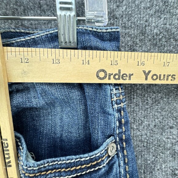 Buckle BKE Jake Jeans Mens 31L X 32 Blue Western‎ Cowboy Rodeo Straight Whiskers - Picture 13 of 16